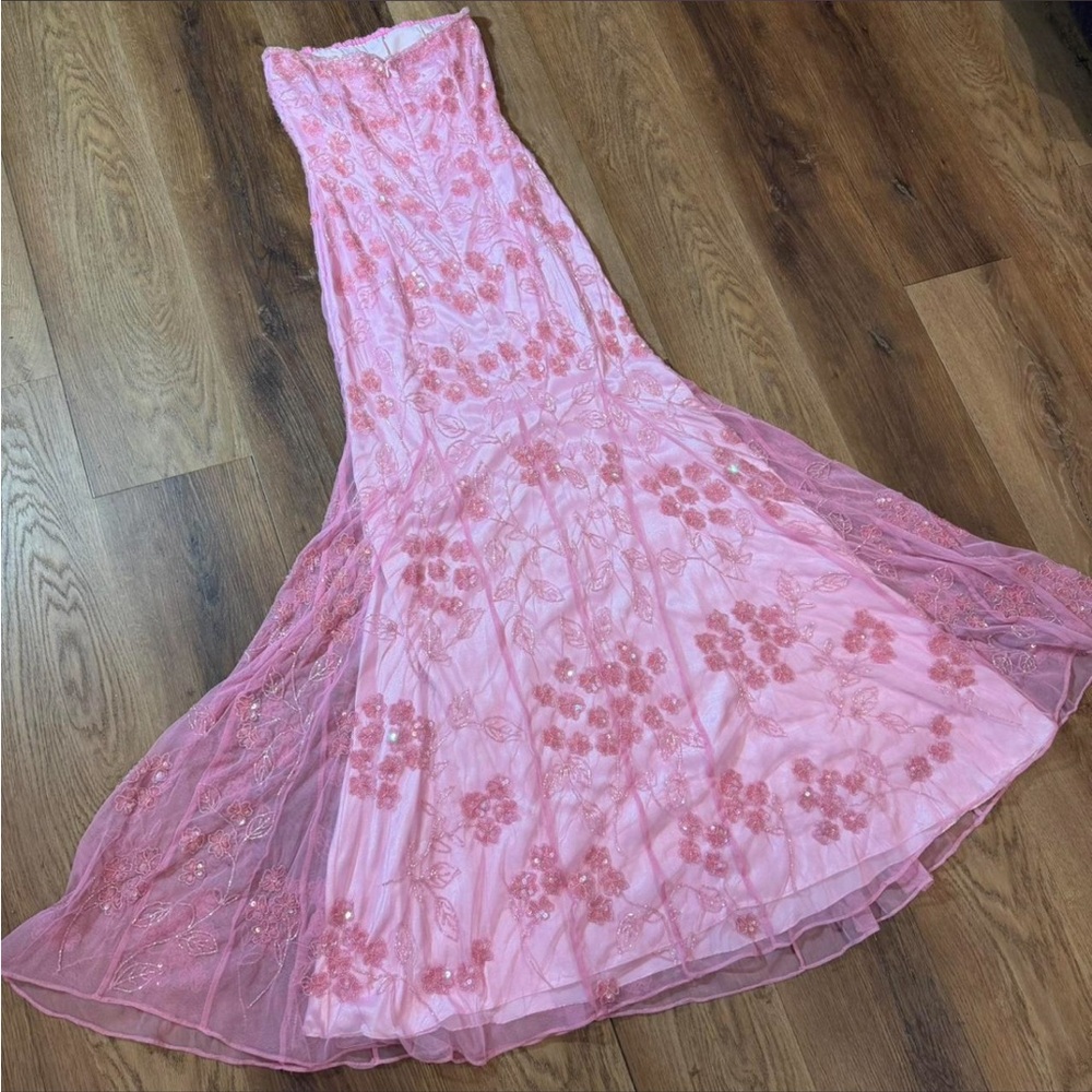 Vintage Y2K Beaded Dress Vintage Beaded Dress Y2K Strapless Prom Dress Fairy - Picture 4 of 9